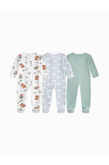 Unisex Jumpsuit Set - 3 Pieces With Different Prints And Patterns