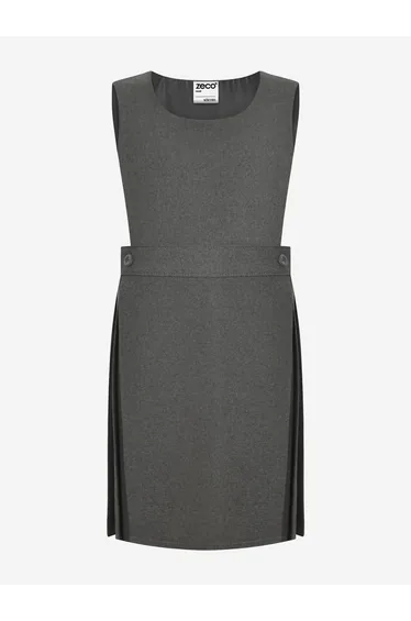 Zeco Girls School Pinafore Dress in Grey