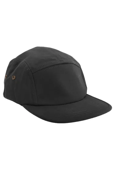 Beechfield Canvas 5 Panel Classic Baseball Cap (Pack of 2) - Black