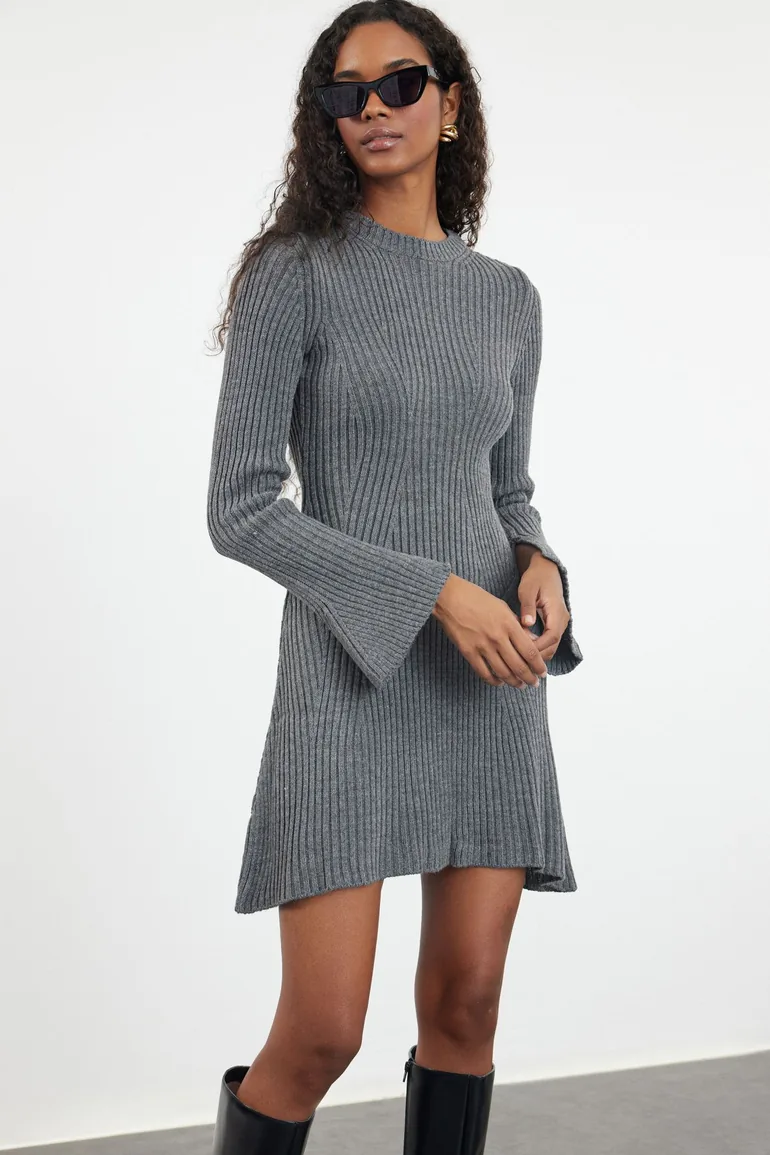 long sleeve midi sweater dress The Long Sleeve Ribbed Sweater Midi Maternity Dress