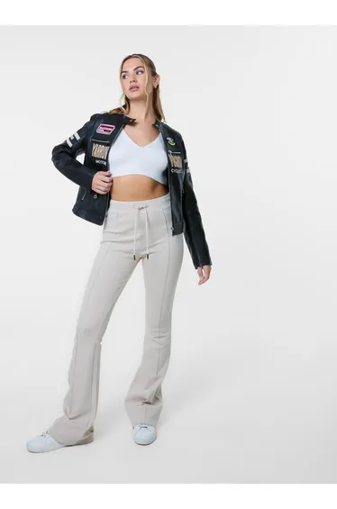 Pin Tuck Jersey Flares