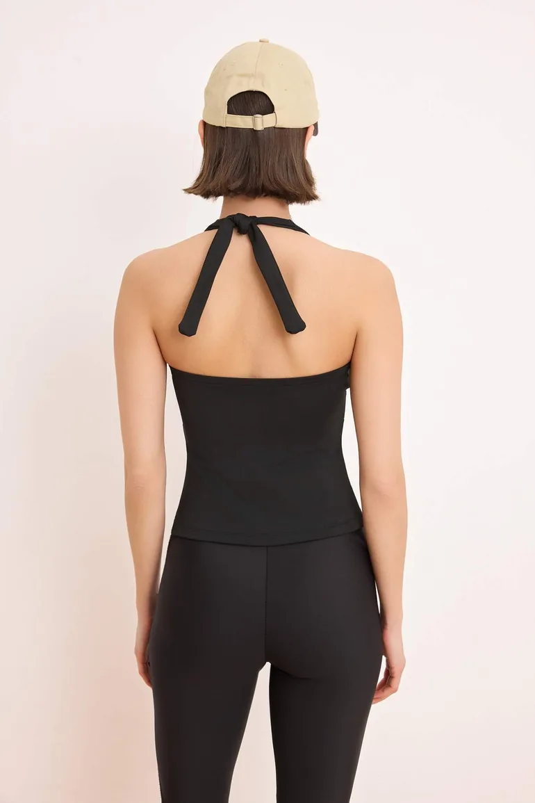 Black Diver/Scuba Regular Blouse - 3