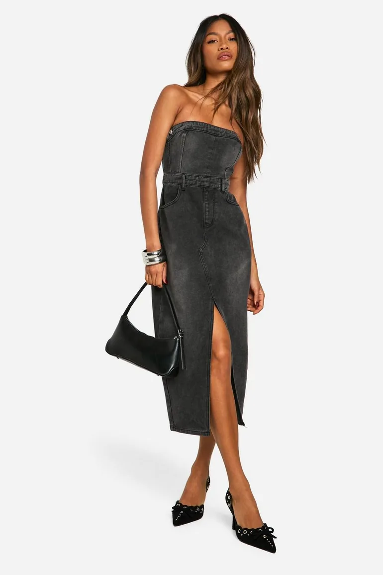 genevieve pleated midi dress Rails Genevieve Cutout Maxi Dress - Black