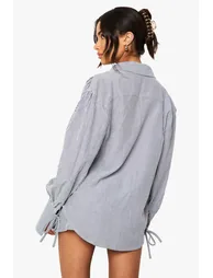 Petite Balloon Sleeve Stripe Shirt And Shorts Set - 1