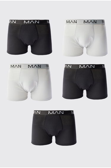 5 Pack Man Mixed Colour Trunks - multi