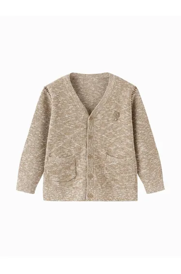 Boys' V-Neck Knit Cardigan