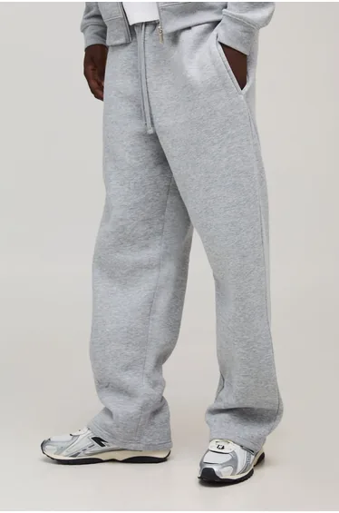Basic Straight Leg Jogger - grey marl