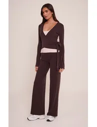 PLT Mocha Soft Cotton Yoga Flares - 1