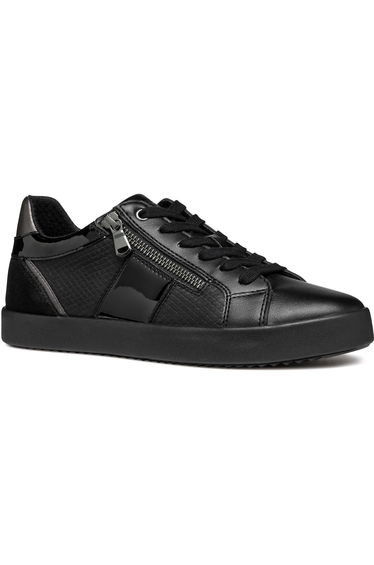 Geox Womens/Ladies Blomiee Suede Trainers - Black