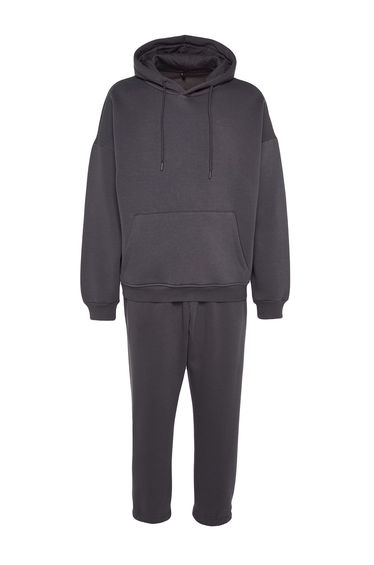 Anthracite Tracksuit Oversize/Wide Cut Elastic Legs Inside Polar Fleece/Warm product thumbnail 4