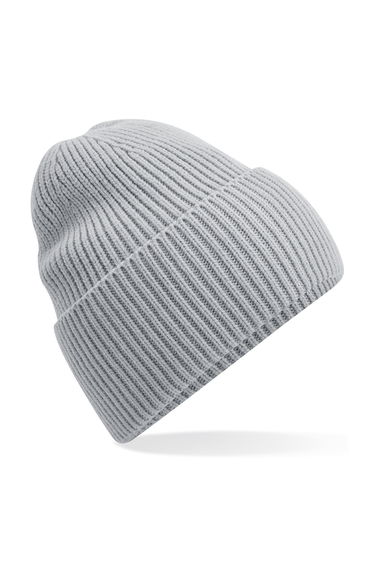 Beechfield Cuffed Recycled Oversized Beanie - Light Grey