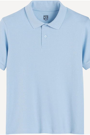 Organic Cotton Pique Polo Shirt with Short Sleeves