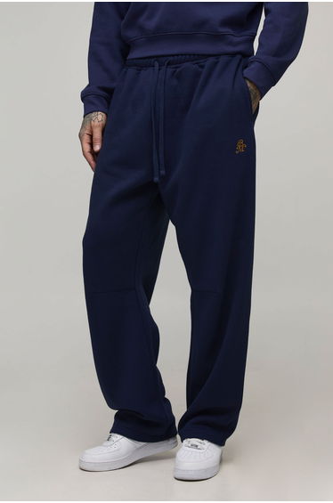 Tall Baggy BM Scroll Barrel Fit Joggers - navy