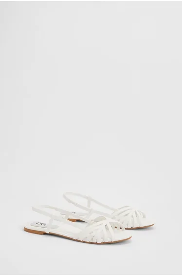 Elaina Cross Strap Slingback Flat Sandals