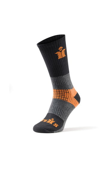 Scruffs Mens Trade Socks - Black/Grey/Orange