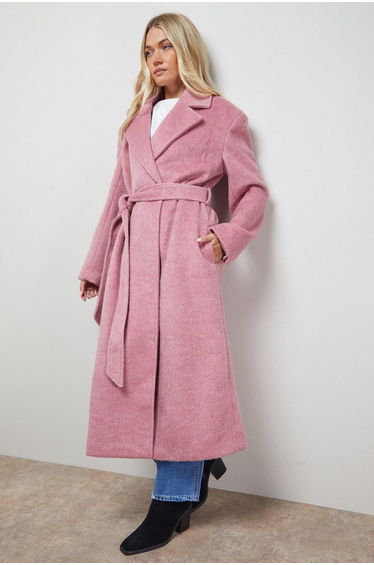 Brushed Belted Coat