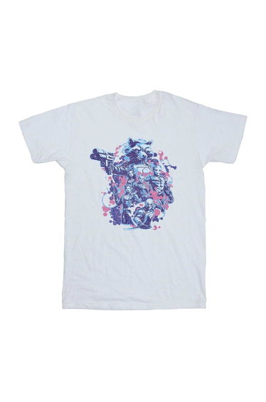 Guardians Of The Galaxy Volume 3 Boys Group Pose Cotton T-Shirt - White