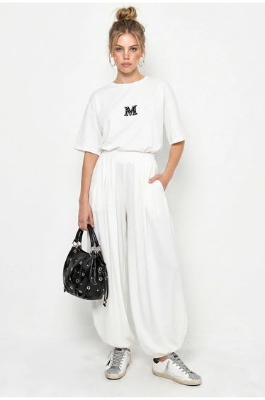 LUCCI Oversized Crew Neck T-shirt And Wide-leg Trouser Set