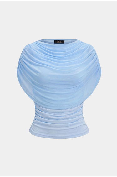 Ruched Sleeveless T-Shirt