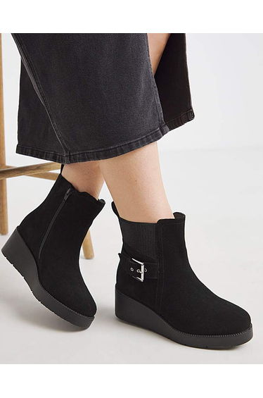Wedge Chelsea Boots Extra Wide