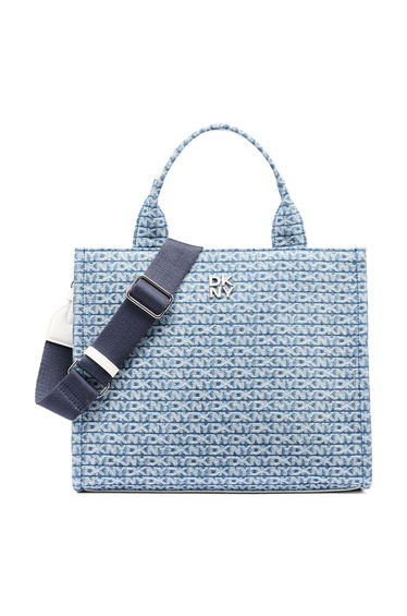 Hadlee Md Tote Logo Print Denim