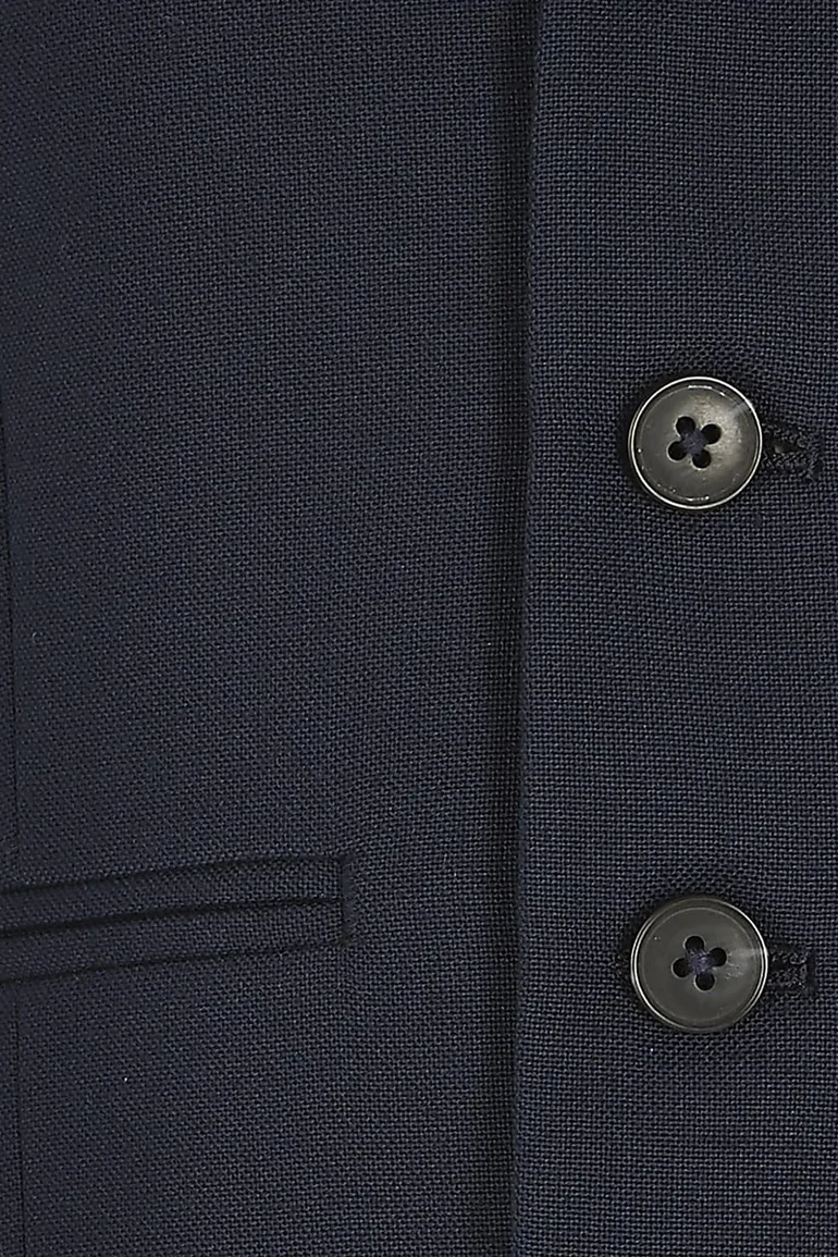 Boys Navy Button Up Waistcoat - 3