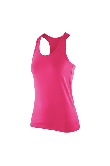 Spiro Womens/Ladies Softex Stretch Fitness Sleeveless Vest Top - Candy