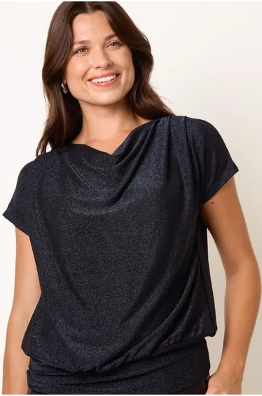 Cowl Neck Draped Top