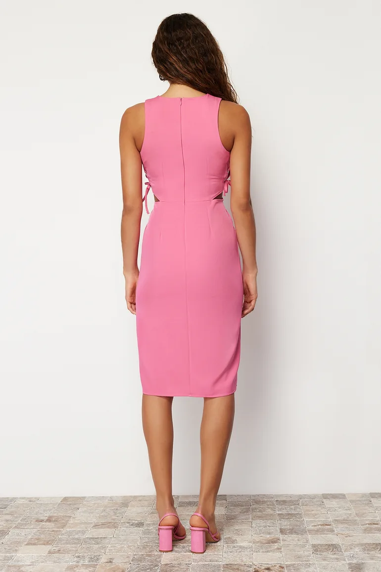 Fuchsia Sleeveless Dress - 5