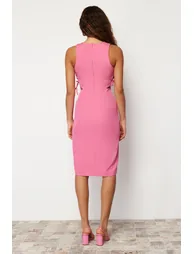 Fuchsia Sleeveless Dress - 5