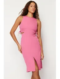 Fuchsia Sleeveless Dress - 1