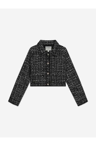 Guess Girls Tweed Blazer in Black