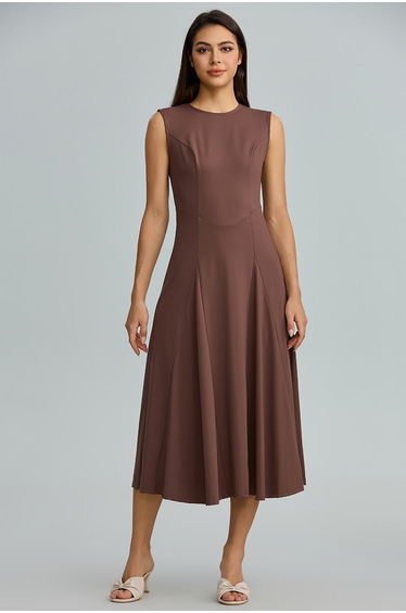 Sleeveless Fit And Flare Dress
