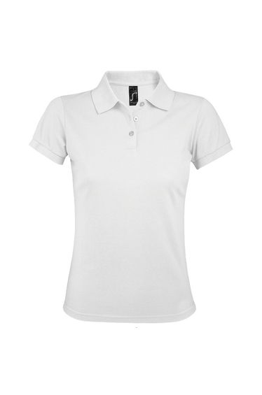 SOLs Womens/Ladies Prime Pique Polo Shirt - White