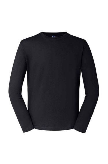 Russell Mens Classic Long-Sleeved T-Shirt - Black