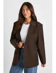 بليزر بأزرار مزدوجة - بني - 1