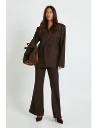 بليزر بأزرار مزدوجة - بني