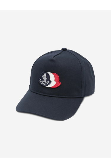Moncler Enfant Boys Cotton Logo Baseball Cap in Navy
