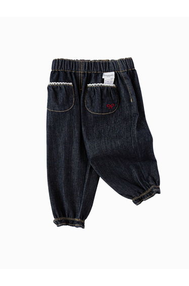 Girls' Denim Pants With Contrast Stitching