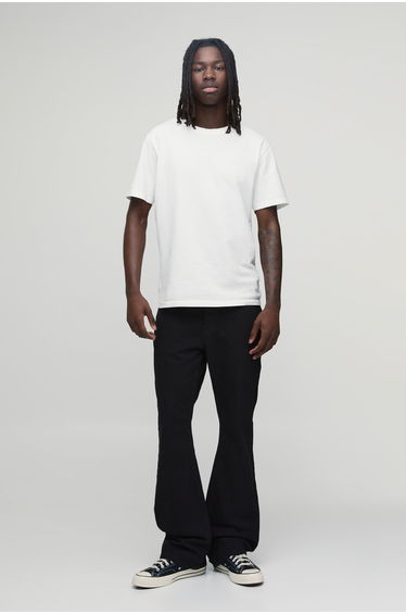 Basic Flared Fit Jeans - true black
