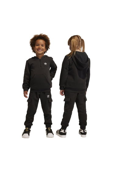 Boy's adidas Originals Infant Half-Zip Hoodie Cargo Pants Set in Black