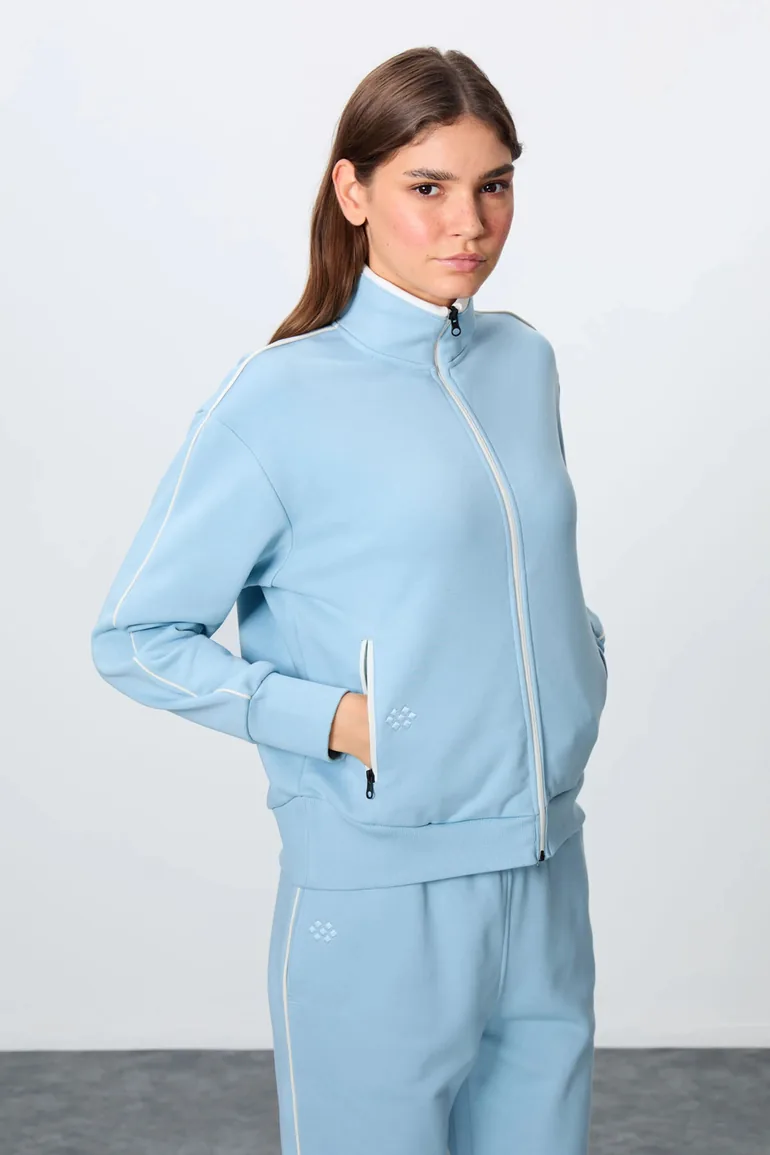 TOMMY Oversized Zip-collar Sweatshirt And Pants Set - 1