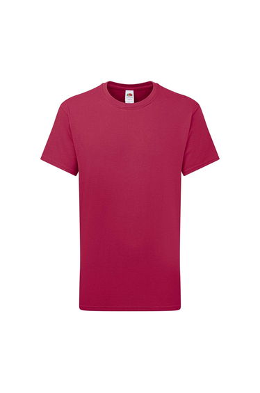 Fruit of the Loom Childrens/Kids Iconic 195 T-Shirt - Cranberry
