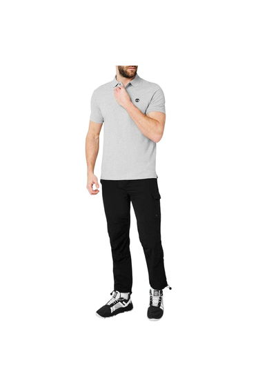 Timberland Mens Miller Short-Sleeved Polo Shirt - Medium Grey Heather