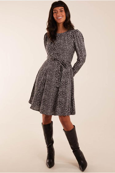 Skater Round Neck Mini Dress