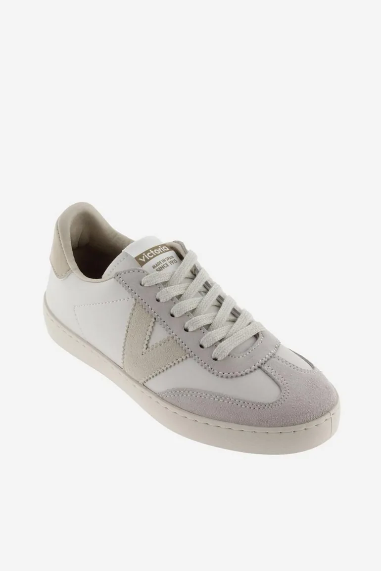 حذاء كورت جلد بمظهر شمواة - بيج