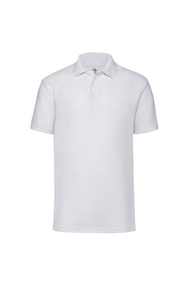 Fruit of the Loom Mens Polycotton Pique Polo Shirt - White