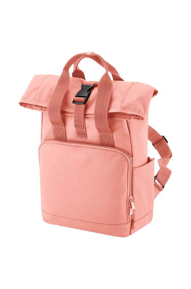 Bagbase Unisex Adult Mini Recycled Twin Handle Backpack - Blush Pink