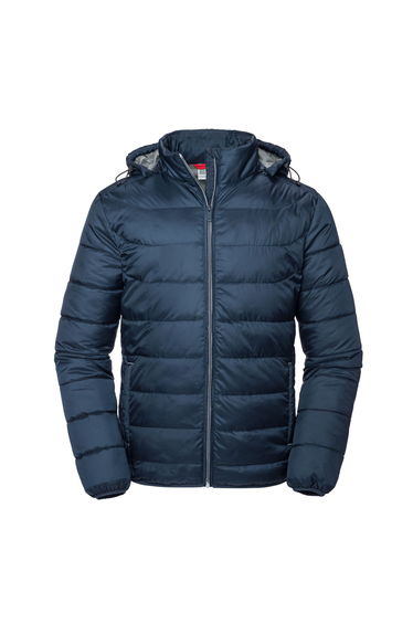 Russell Mens Nano Hooded Padded Jacket - French Navy