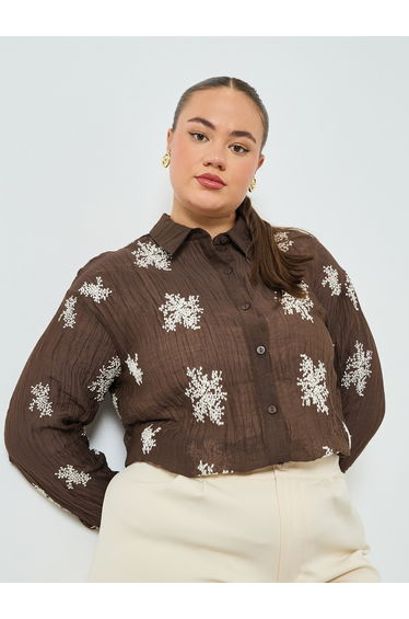 Embroidered Long Sleeve Shirt